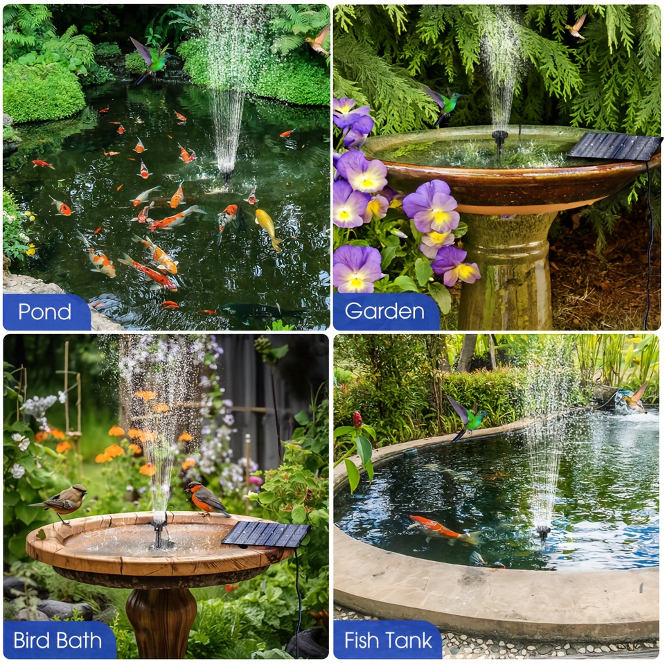 Solar Fountain with 6 Nozzles  - Solar Pool Pump Kit บทวิจารณ์และราคา