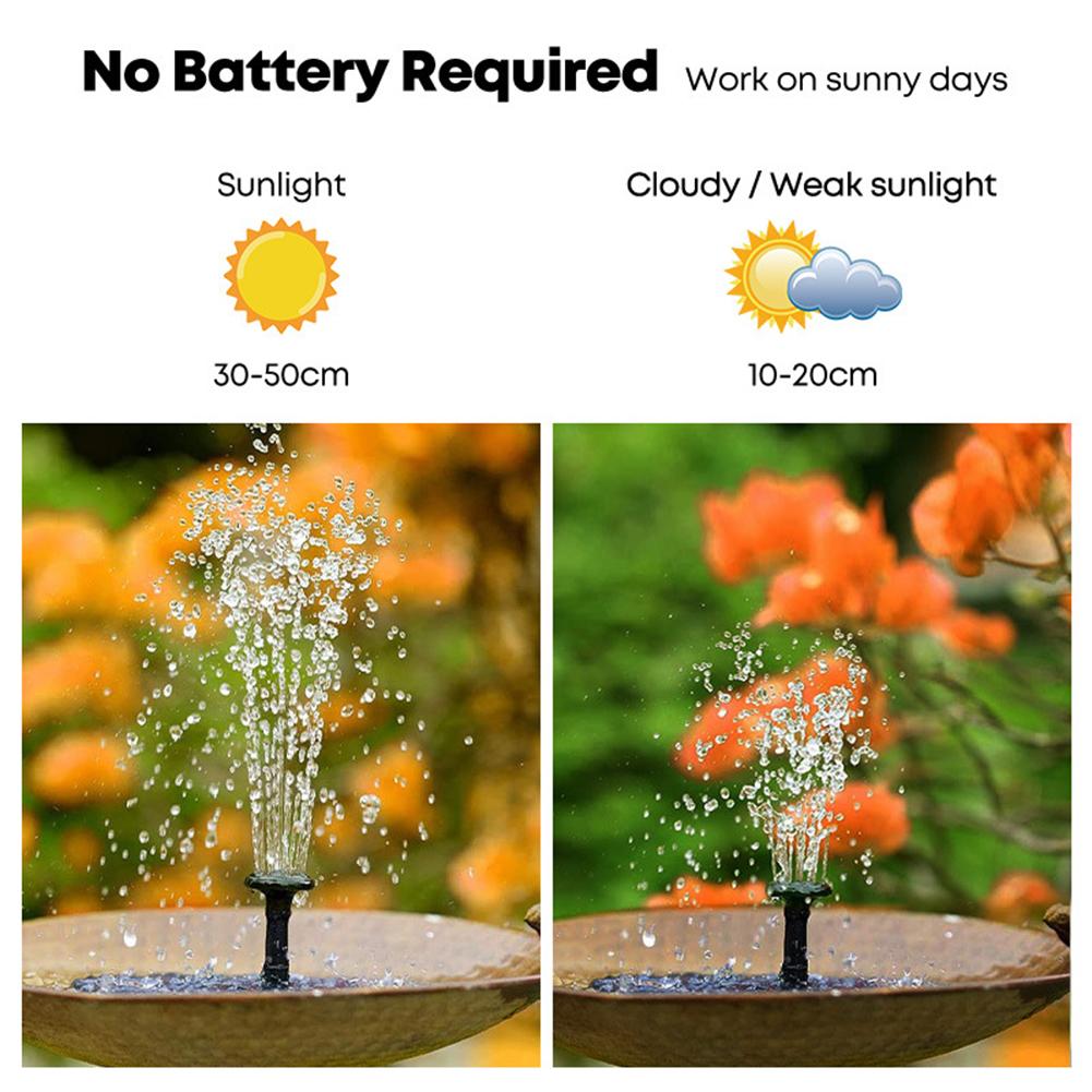 Outdoor Solar Fountain With 6  - Solar Pool Pump Kit บทวิจารณ์และราคา