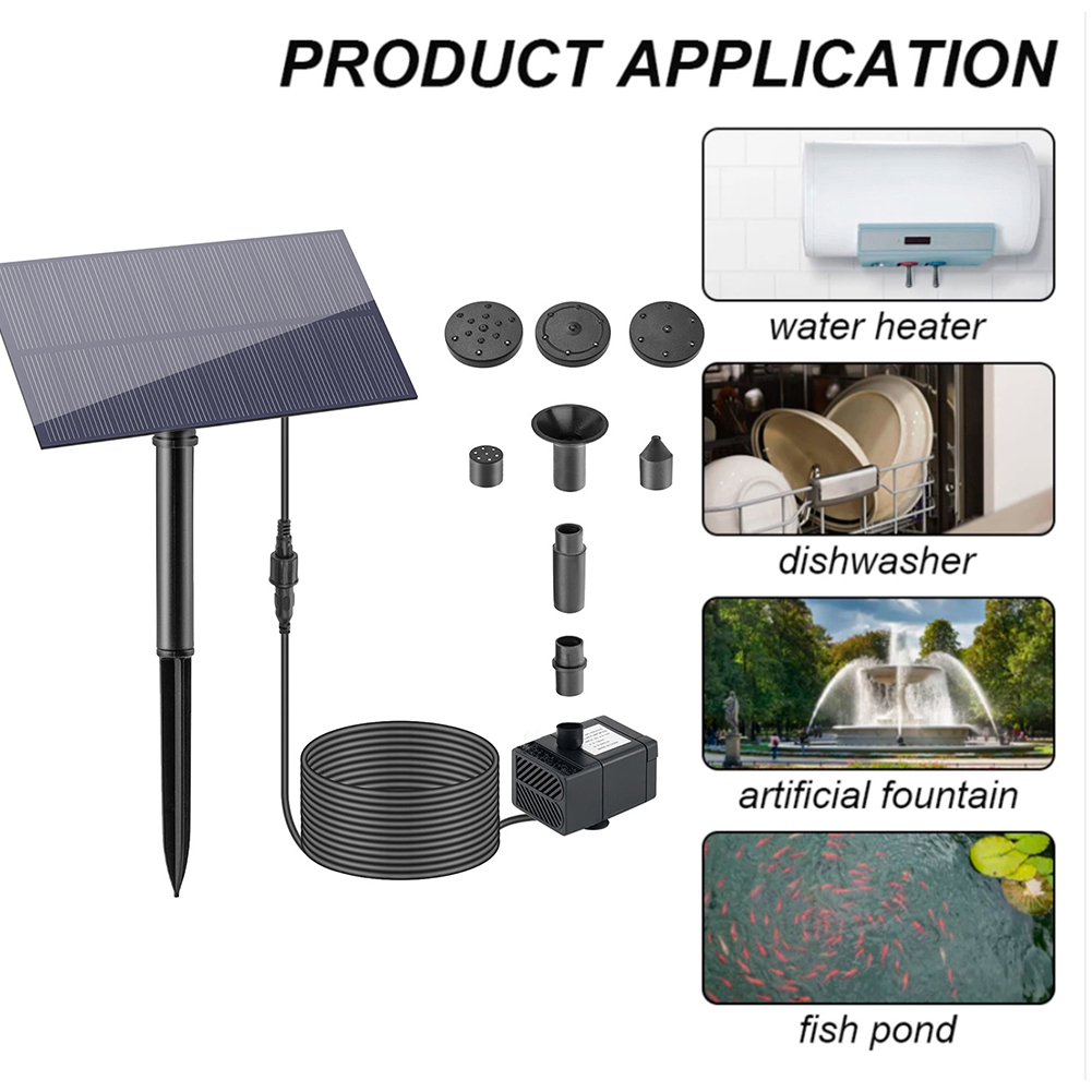 Mini Solar Fountain Pump 1.5W  - Solar Pool Pump Kit บทวิจารณ์และราคา