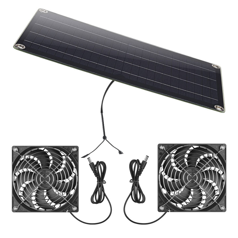 12W DC 18V Solar Panel Fan Kit - Renewable Energy Kits บทวิจารณ์และราคา