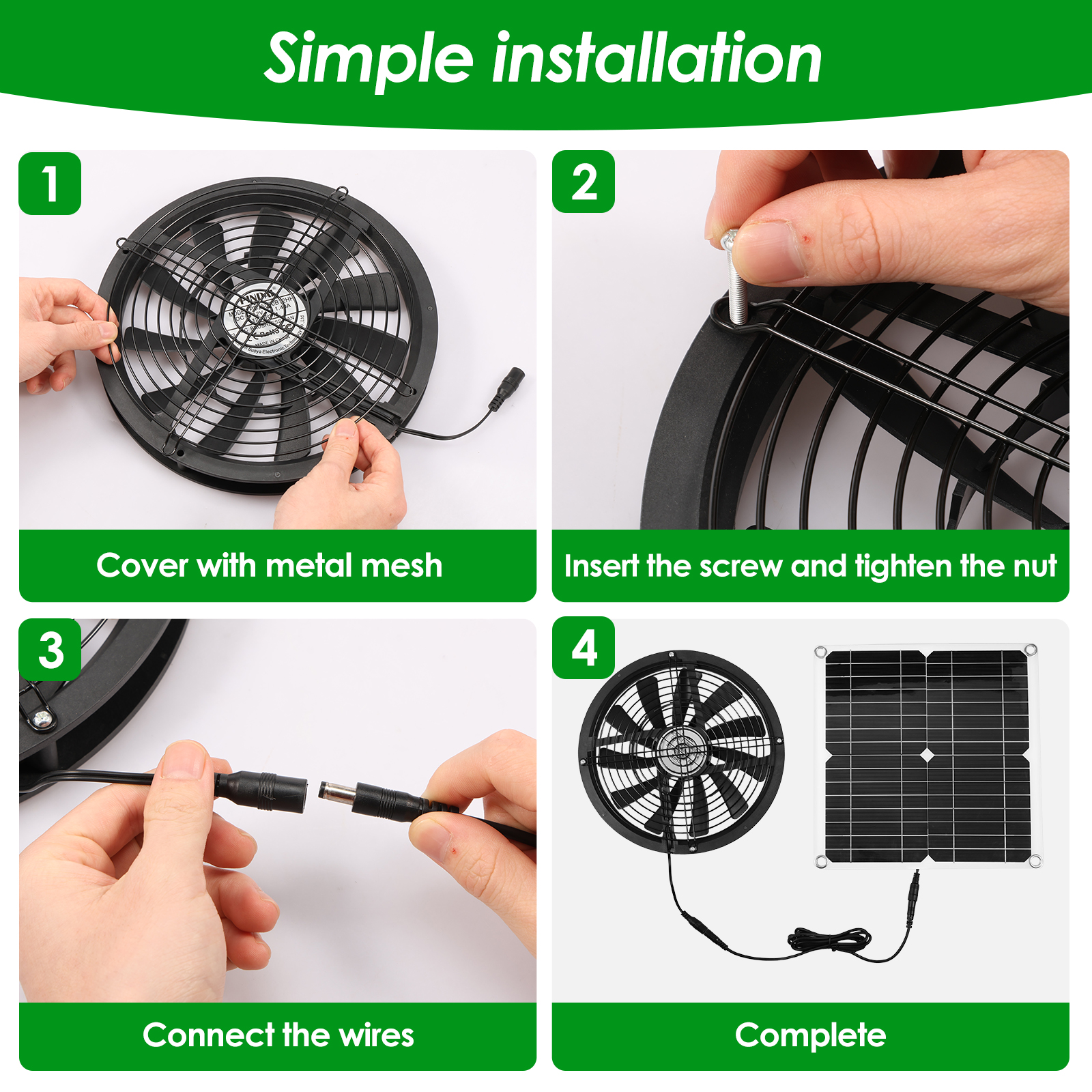 100W Solar Panel Fan Kit Water - Renewable Energy Kits บทวิจารณ์และราคา