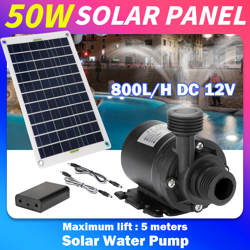 50W 12V Low Noise Brushless Pu - Solar Pool Pump Kit บทวิจารณ์และราคา