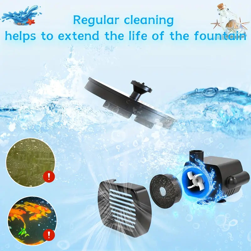 Solar Fountain for Bird Bath W - Solar Pool Pump Kit บทวิจารณ์และราคา