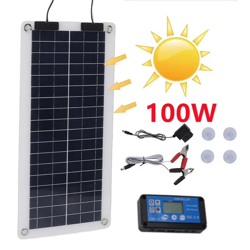 100W Solar Panel Charger Water - Renewable Energy Kits บทวิจารณ์และราคา