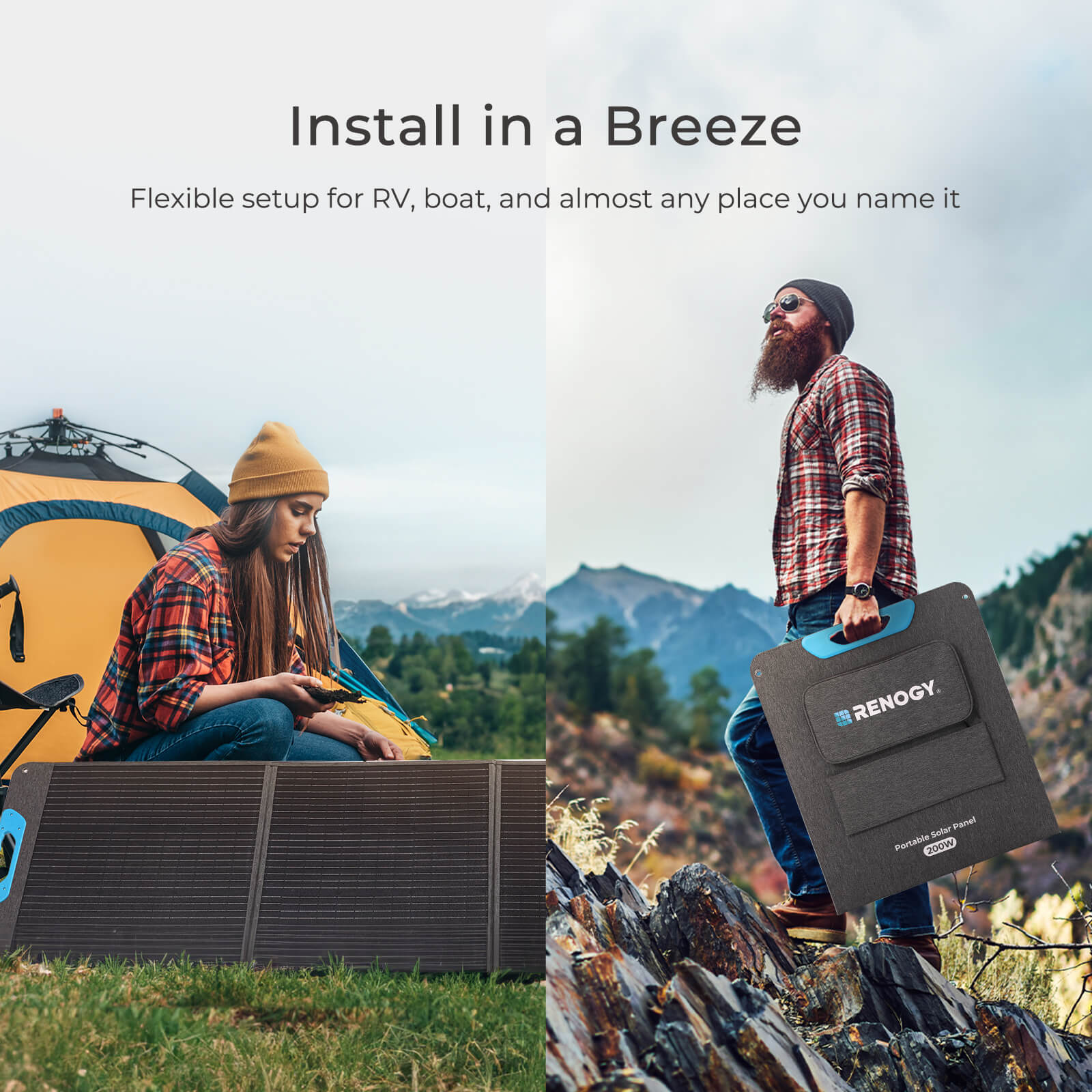 Renogy 200W Portable Solar Pan - Renewable Energy Kits บทวิจารณ์และราคา